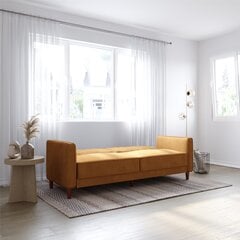 Sofa Dorel Home Pin Tufted, ruda kaina ir informacija | Sofos | pigu.lt