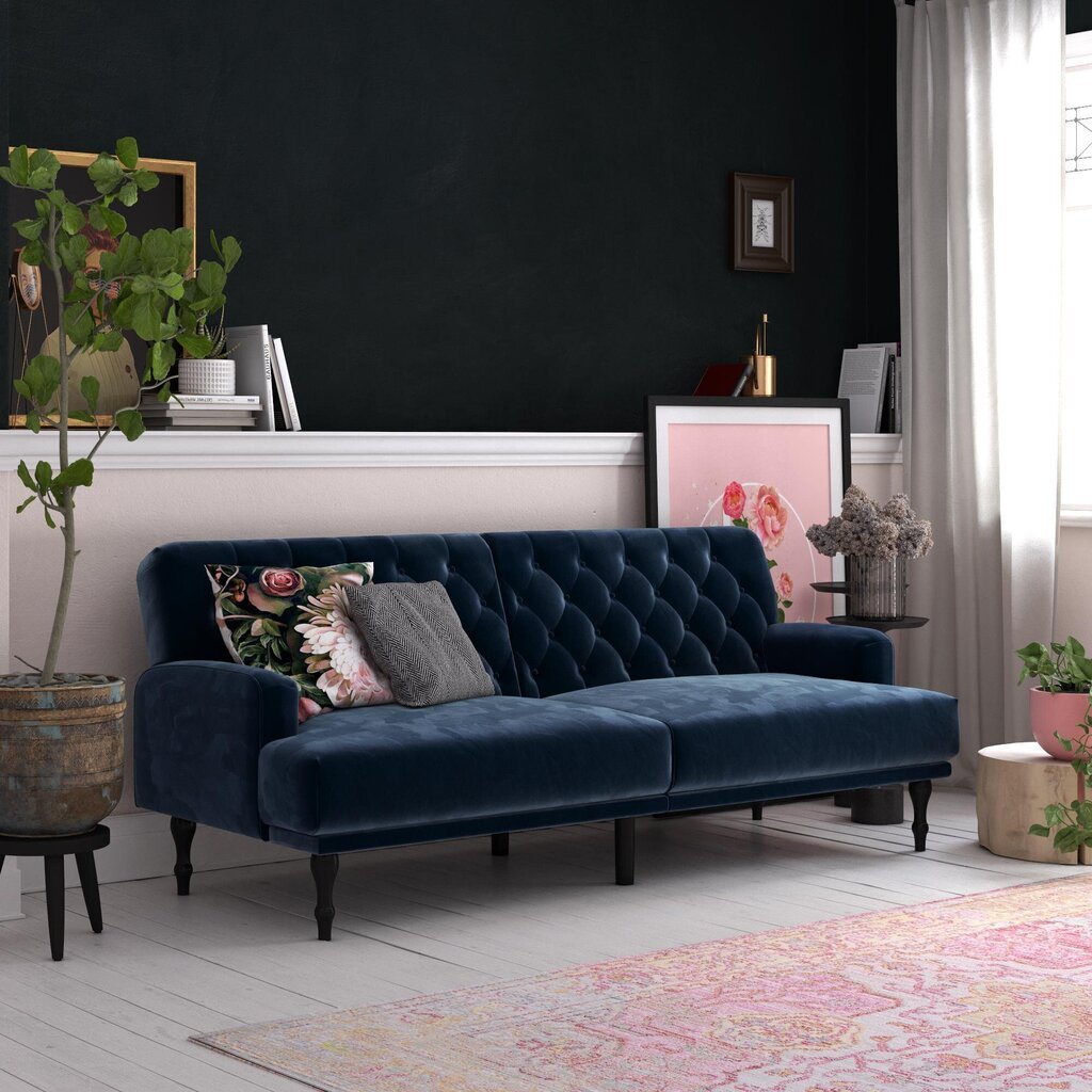 Sofa Dorel Home Ruby, mėlyna цена и информация | Sofos | pigu.lt