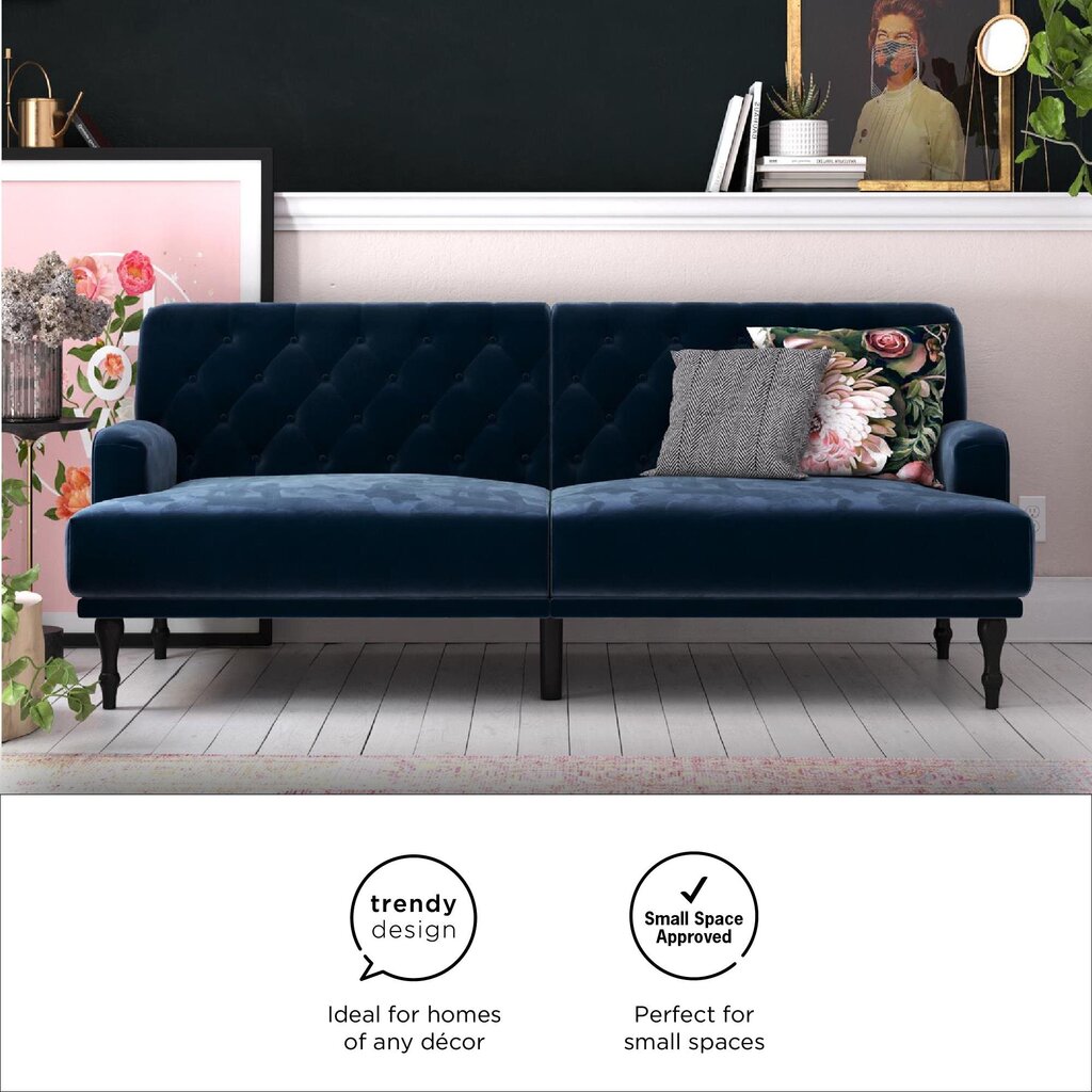 Sofa Dorel Home Ruby, mėlyna цена и информация | Sofos | pigu.lt