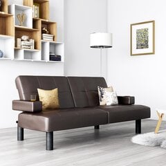 Sofa Dorel Home Upholstered, ruda kaina ir informacija | Sofos | pigu.lt