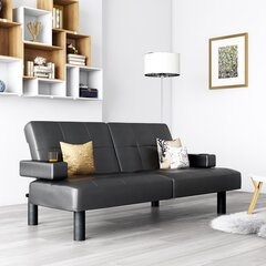 Диван Dorel Home Upholstered, черный цвет цена и информация | Диваны | pigu.lt