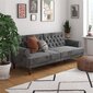 Sofa Novogratz Upholstered, pilka kaina ir informacija | Sofos | pigu.lt