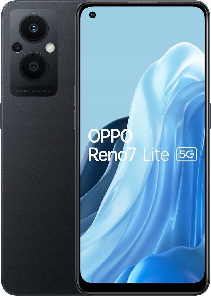 Oppo Reno7 Lite 5G, Dual SIM, 8/128GB, Black цена и информация | Mobilieji telefonai | pigu.lt