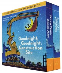 Goodnight, Goodnight, Construction Site and Steam Train, Dream Train Board Books Boxed Set: (Board Books for Babies, Preschool Books, Picture Books for Toddlers) kaina ir informacija | Knygos mažiesiems | pigu.lt