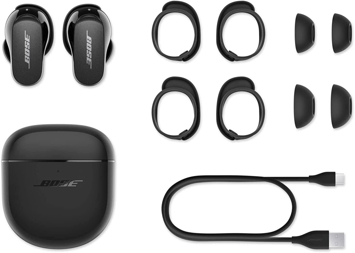 Bose QuietComfort Earbuds II Black 870730-0010 kaina ir informacija | Ausinės | pigu.lt