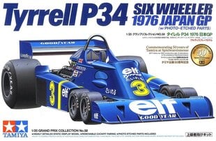 Konstruktorius Tamiya - Tyrrell P34 SIX Wheeler 1976 JAPAN GP (w/PHOTO-ETCHED PARTS), 1/20, 20058 kaina ir informacija | Konstruktoriai ir kaladėlės | pigu.lt