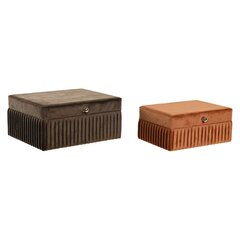 DKD Home Decor Velvet 23 x 18 x 10,5 cm   8,5 cm  MDF (2 ) цена и информация | Детали интерьера | pigu.lt