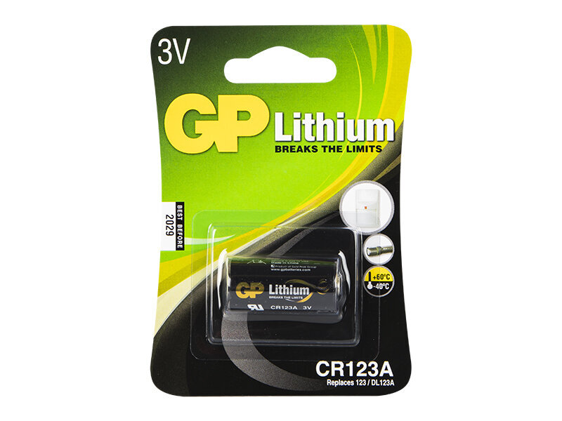 GP baterija CR123A kaina ir informacija | Elementai | pigu.lt