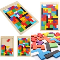 Medinė dėlionė „Tetris“, B kaina ir informacija | Lavinamieji žaislai | pigu.lt