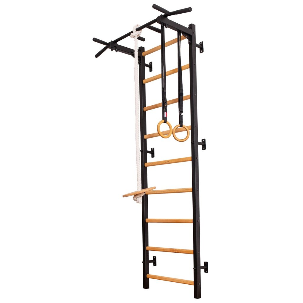 Medinės-metalinės gimnastikos kopėčios - BenchK 311B, su priedais цена и информация | Gimnastikos sienelės | pigu.lt