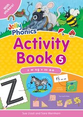 Jolly Phonics Activity Book 5: In Precursive Letters (British English edition) UK ed., z,w,ng,v,oo,oo kaina ir informacija | Knygos paaugliams ir jaunimui | pigu.lt