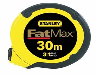 Рулетка STANLEY STEEL FATMAX, 30 м цена и информация | Механические инструменты | pigu.lt