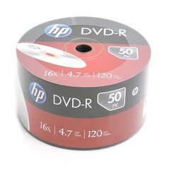 DVD-R diskai HP, 4.7GB 16X SP 50 kaina ir informacija | Vinilinės plokštelės, CD, DVD | pigu.lt