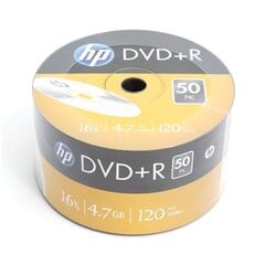 DVD-R diski HP, 4.7GB 16X SP*50 kaina ir informacija | Vinilinės plokštelės, CD, DVD | pigu.lt