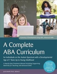 Complete ABA Curriculum for Individuals on the Autism Spectrum with a Developmental Age of 7 Years Up to Young Adulthood: A Step-by-Step Treatment Manual Including Supporting Materials for Teaching 140 Advanced Skills kaina ir informacija | Socialinių mokslų knygos | pigu.lt