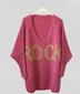 Džemperis moterims su užrašu ROCK, TLL2238-2 kaina ir informacija | Megztiniai moterims | pigu.lt