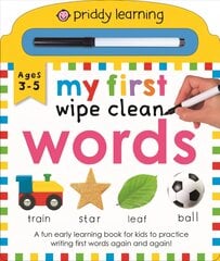 Priddy Learning: My First Wipe Clean Words: A Fun Early Learning Book цена и информация | Книги для подростков  | pigu.lt