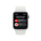 Apple Watch SE GPS + Cellular 44mm Silver Aluminium Case with White Sport Band - Regular 2nd Gen - MNQ23UL/A цена и информация | Išmanieji laikrodžiai (smartwatch) | pigu.lt