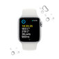 Apple Watch SE GPS + Cellular 44mm Silver Aluminium Case with White Sport Band - Regular 2nd Gen - MNQ23UL/A цена и информация | Išmanieji laikrodžiai (smartwatch) | pigu.lt