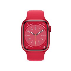 Смарт-часы Apple Watch Series 8 GPS 41 мм, красный алюминиевый корпус, красный ремешок Sport Band - MNP73EL/A LV-EE цена и информация | Смарт-часы (smartwatch) | pigu.lt