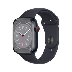 Смарт-часы Apple Watch Series 8 GPS + Cellular 45 мм, алюминиевый корпус Midnight, ремешок Midnight Sport Band - MNK43EL/A цена и информация | Смарт-часы (smartwatch) | pigu.lt