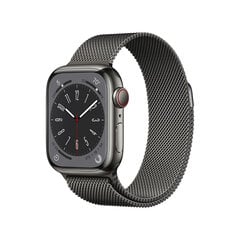 Apple Watch Series 8 GPS + Cellular 45mm Graphite Stainless Steel Case ,Graphite Milanese Loop MNKX3UL/A kaina ir informacija | Išmanieji laikrodžiai (smartwatch) | pigu.lt