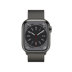 Apple Watch Series 8 45mm Graphite Stainless Steel/Graphite Milanese Loop kaina ir informacija | Išmanieji laikrodžiai (smartwatch) | pigu.lt