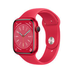 Apple Watch Series 8 GPS 45mm (PRODUCT)RED Aluminium Case ,(PRODUCT)RED Sport Band - MNP43UL/A kaina ir informacija | Išmanieji laikrodžiai (smartwatch) | pigu.lt