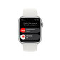 Apple Watch Series 8 GPS 45mm Silver Aluminium Case ,White Sport Band - MP6N3EL/A LV-EE цена и информация | Išmanieji laikrodžiai (smartwatch) | pigu.lt