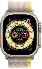 Смарт-часы Apple Watch Ultra GPS + Cellular 49 мм, титановый корпус, желто-бежевый ремешок Trail Loop - M/L MQFU3EL/A LV-EE цена и информация | Смарт-часы (smartwatch) | pigu.lt