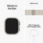 Apple Watch Ultra GPS + Cellular, 49mm Titanium Case ,Starlight Alpine Loop - Small MQFQ3EL/A LV-EE kaina ir informacija | Išmanieji laikrodžiai (smartwatch) | pigu.lt