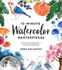 15-Minute Watercolor Masterpieces: Create Frame-Worthy Art in Just a Few Simple Steps цена и информация | Книги об искусстве | pigu.lt