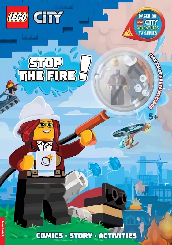LEGO (R) City: Stop the Fire! Activity Book (with Freya McCloud minifigure and firefighting robot): Activity Book with Minifigure kaina ir informacija | Knygos mažiesiems | pigu.lt