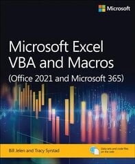 Microsoft Excel VBA and Macros Office 2021 and Microsoft 365 kaina ir informacija | Ekonomikos knygos | pigu.lt