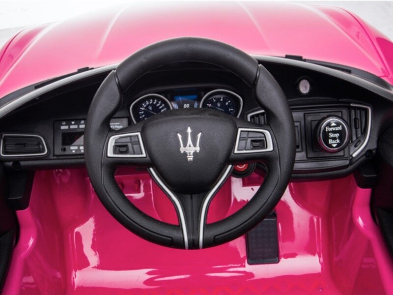 Maserati Ghibli, 12v Rožinis kaina ir informacija | Elektromobiliai vaikams | pigu.lt