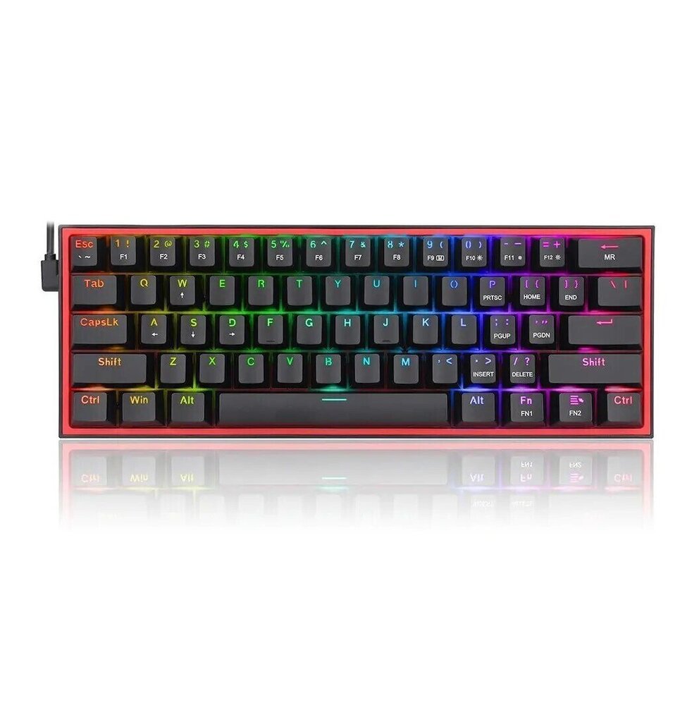 Žaidimų Klaviatūra Redragon Fizz K617 RGB (Juoda) kaina ir informacija | Klaviatūros | pigu.lt