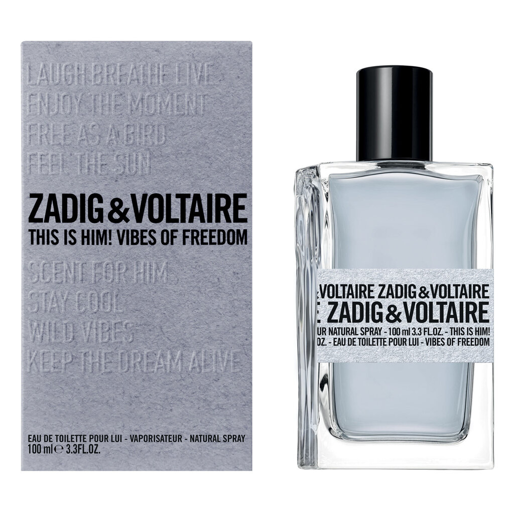 Tualetinis vanduo Zadig & Voltaire This Is Him! Vibes Of Freedom EDT vyrams 100 ml kaina ir informacija | Kvepalai vyrams | pigu.lt