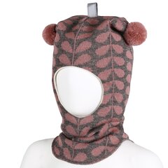 Детская шапка-шлем Kivat 473*74U/17 6419580358939, серо-розовая/тёмно-серая  цена и информация | Шапки, перчатки, шарфы для девочек | pigu.lt