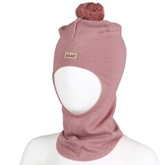 Шапка-шлем из мериносовой шерсти Kivat 3472*17 6419580289899, серо-розовая цена и информация | Шапки, перчатки, шарфы для девочек | pigu.lt