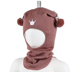 Детская шапка-шлем Kivat 491*17 6419580111718, пудра  цена и информация | Шапки, перчатки, шарфы для девочек | pigu.lt