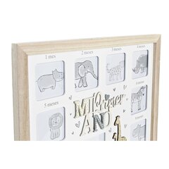 Фото рамка DKD Home Decor Натуральный Белый MDF (37 x 1,5 x 37 cm) (2 штук) цена и информация | Карнавальные костюмы | pigu.lt