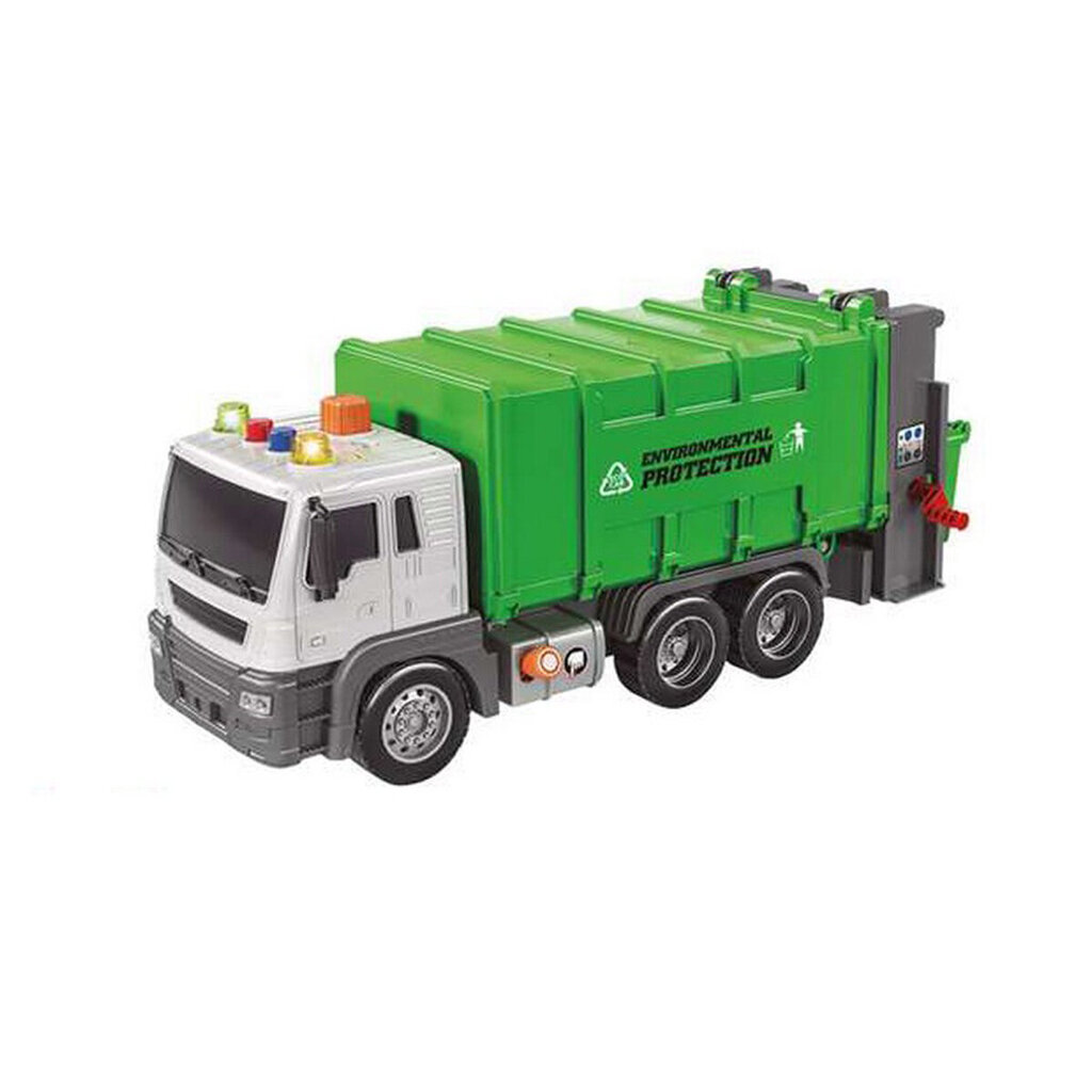 Šiukšlių sunkvežimis Bigbuy Fun, 12 x 10 x 27 cm, žalia kaina ir informacija | Žaislai berniukams | pigu.lt