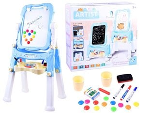 Magnetinė ir kreidinė lenta su priedais, mėlyna kaina ir informacija | Lavinamieji žaislai | pigu.lt