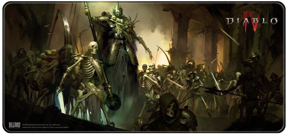 Diablo IV Skeleton King pelės kilimėlis, 940x420x4mm цена и информация | Pelės | pigu.lt