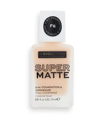 Тональная основа-маскировщик Revolution Relove Super Matte Foundation, F5, 24мл цена и информация | Пудры, базы под макияж | pigu.lt