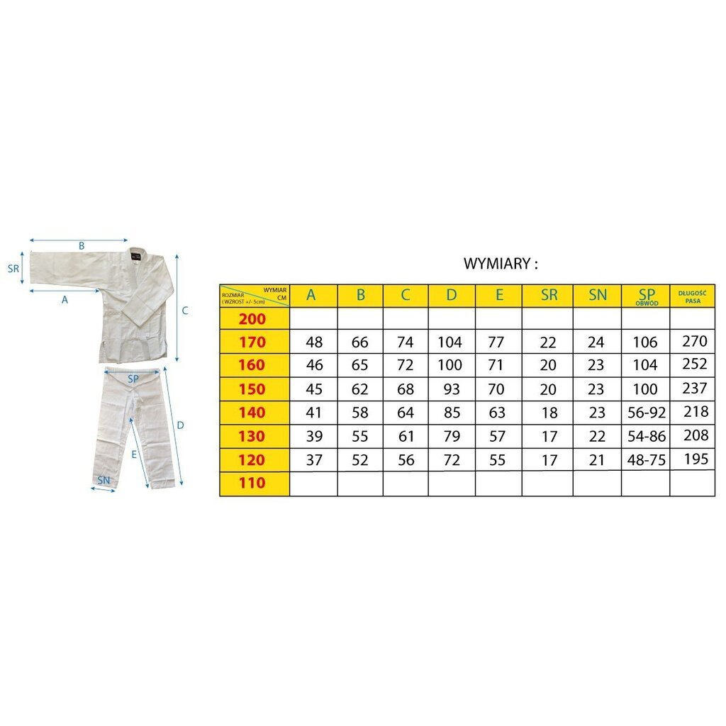 Kimono apranga Enero, 170 cm цена и информация | Kovos menai | pigu.lt