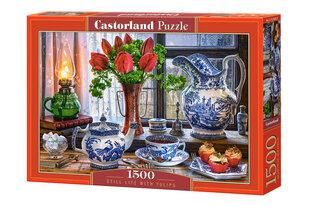 Dėlionė Castorland Still Life with Tulips, 1500 dalių kaina ir informacija | Dėlionės (puzzle) | pigu.lt