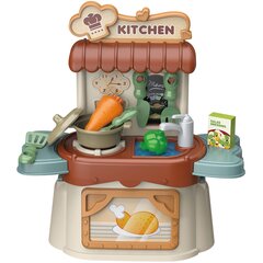 Virtuvė lagamine, 23x18x11 cm, ruda kaina ir informacija | Žaislai kūdikiams | pigu.lt