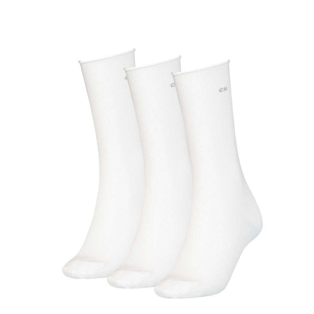Kojinės moterims Calvin Klein 49096, baltos, 3 poros kaina ir informacija | Moteriškos kojinės | pigu.lt