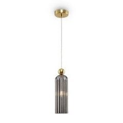Lubinis šviestuvas Maytoni Moderni aukso spalvos kolekcija su pilku briaunuotu stiklo kupolu 1xE14 MOD302PL-01GR kaina ir informacija | Lubiniai šviestuvai | pigu.lt